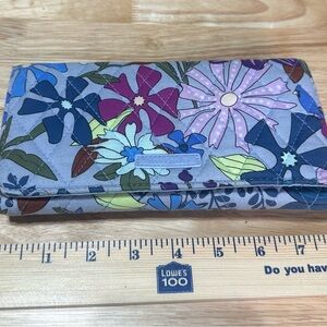 Vera Bradley RFID Euro Wallet in the Bengal Lily pattern.